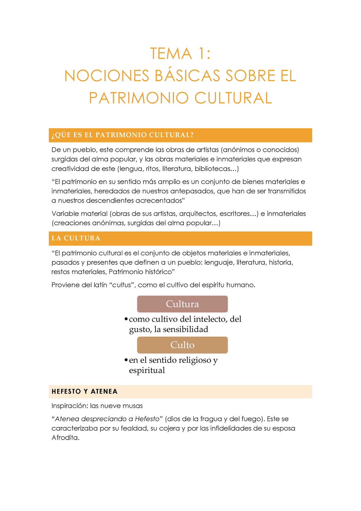 TEMA 1 Nociones Básicas DEL Patrimonio Cultural - TEMA 1: NOCIONES B ...