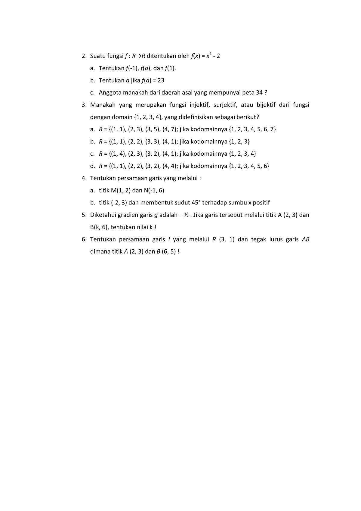 Catatan Matematika Dasar Bagian 14 - Suatu Fungsi F : R→R Ditentukan ...