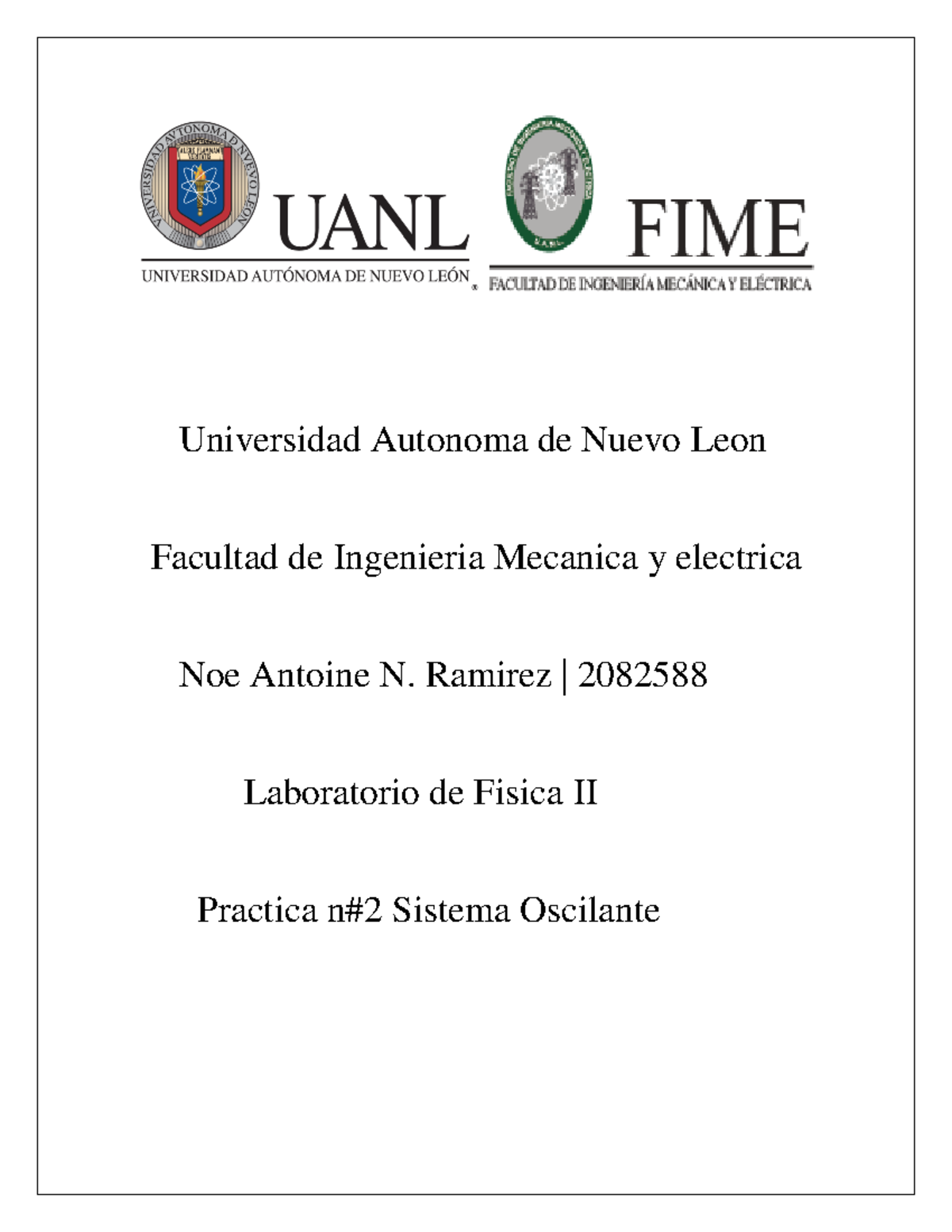 Lab Fisica (2) Practica N#1 - Universidad Autonoma De Nuevo Leon ...