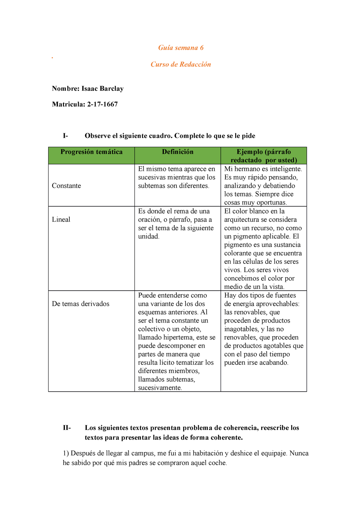 Guía Semana 6- Curso De Redacción Practica Numero 6 - Guía Semana 6 ...