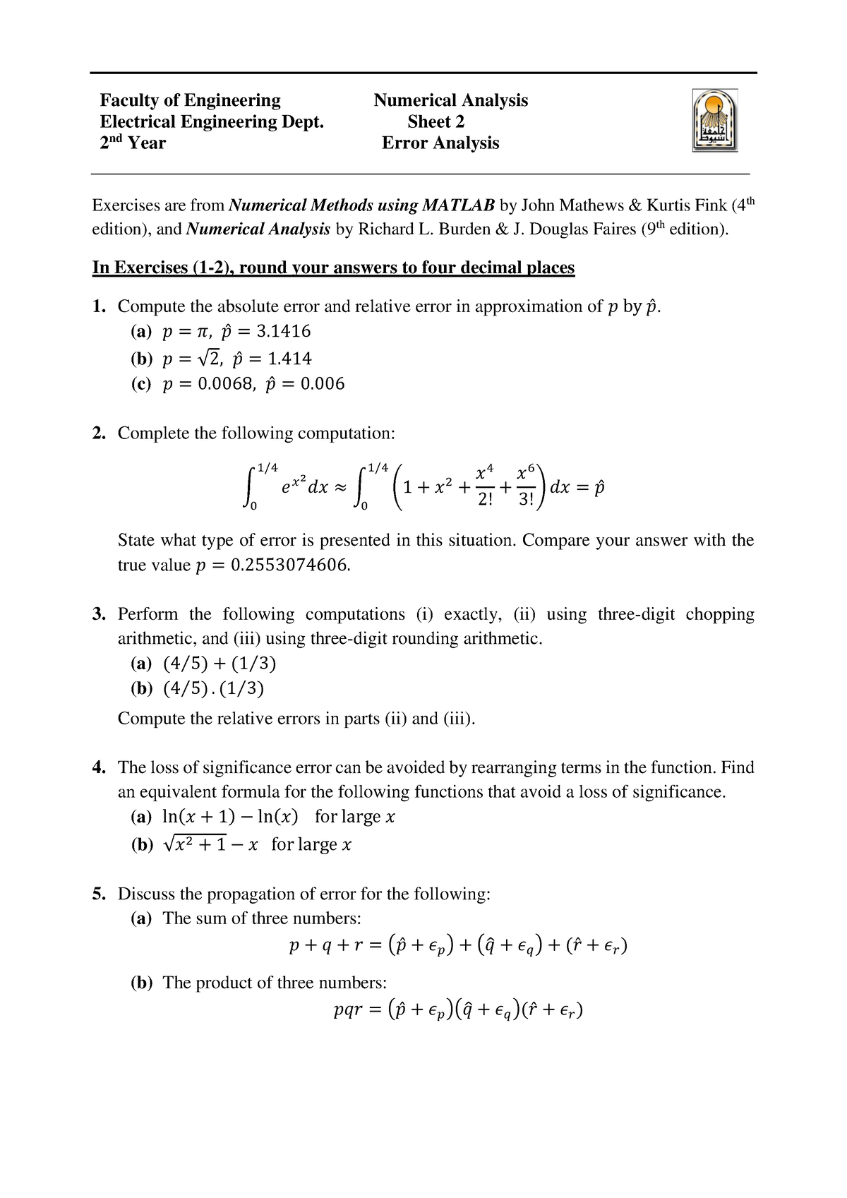 sheet-2-problems-on-numerical-analysis-exercises-are-from-numerical