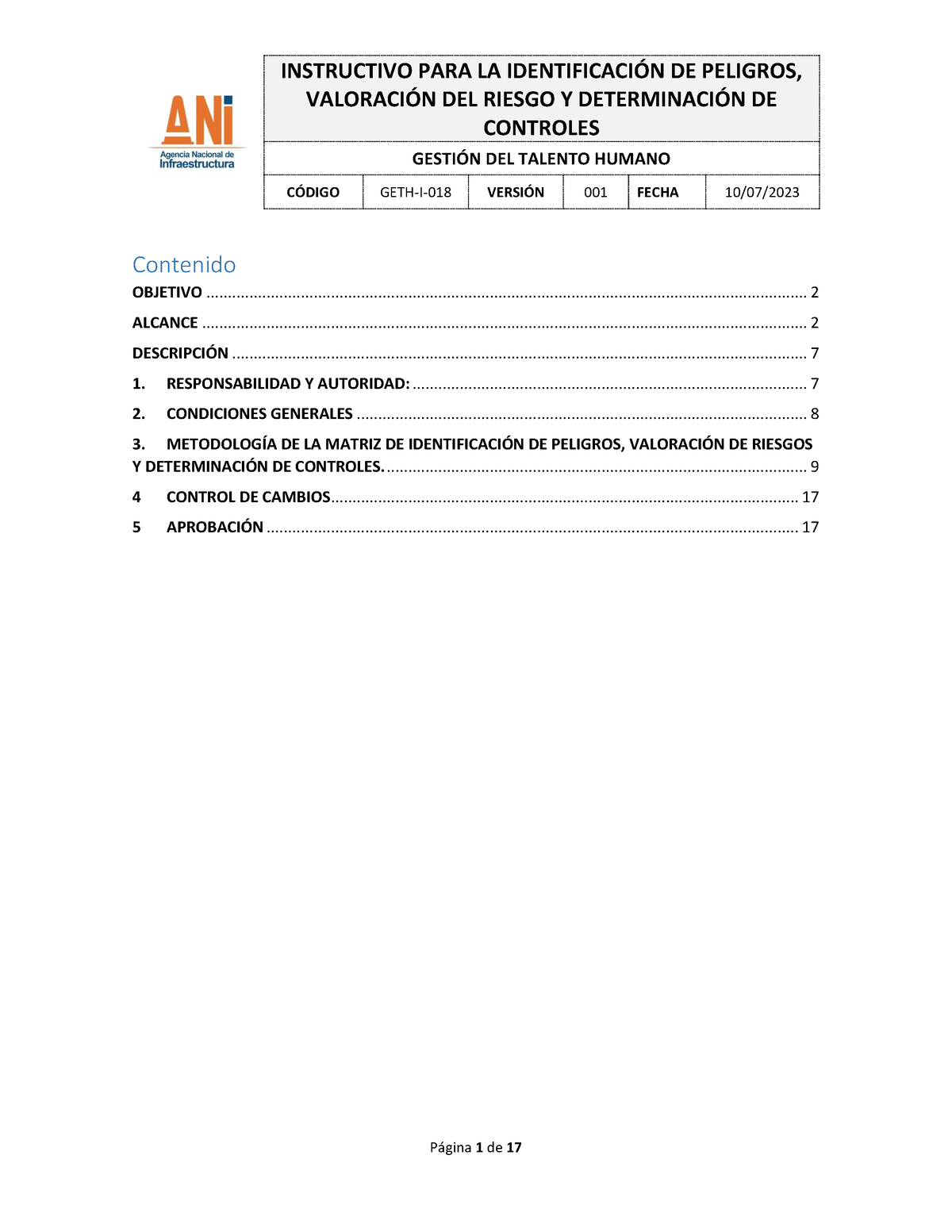 Matriz - VALORACI”N DEL RIESGO Y DETERMINACI”N DE CONTROLES GESTI”N DEL ...