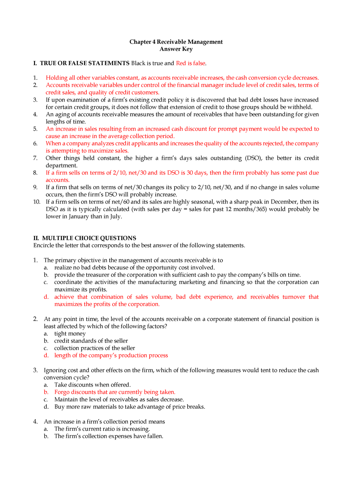 04-receivable-management-key-chapter-4-receivable-management-answer-key-i-true-or-false-studocu