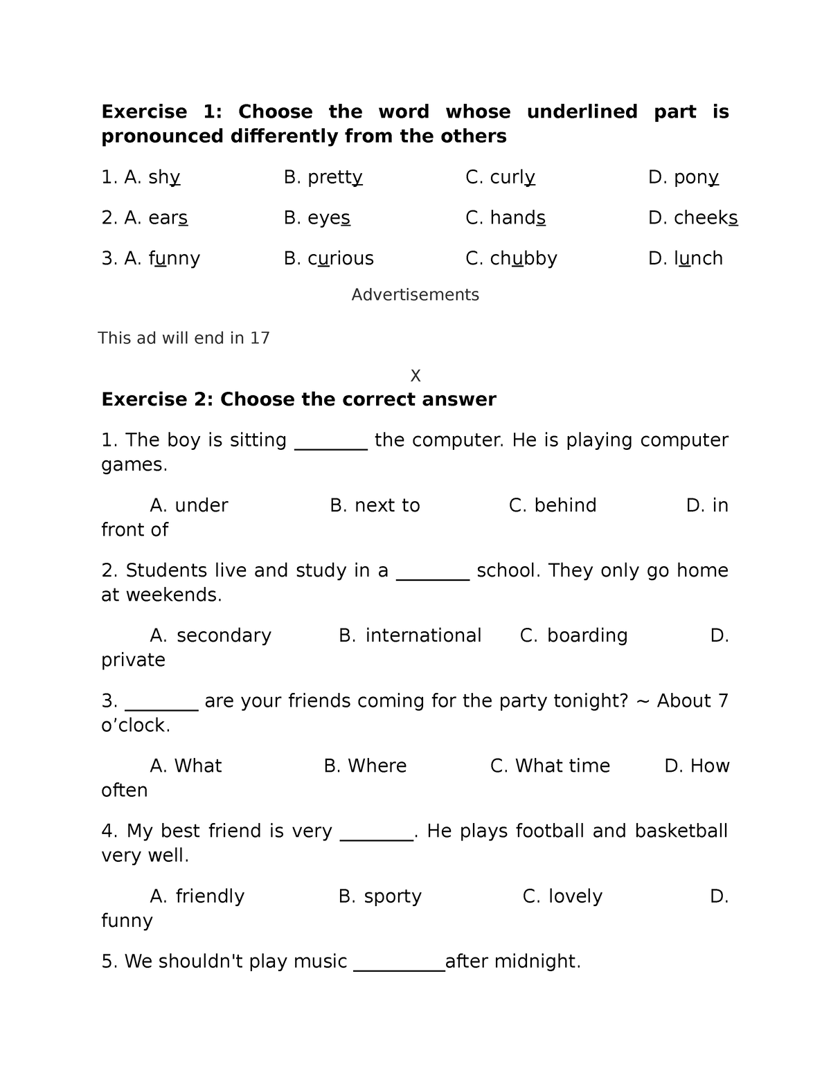 exercise-1-good-exercise-1-choose-the-word-whose-underlined-part