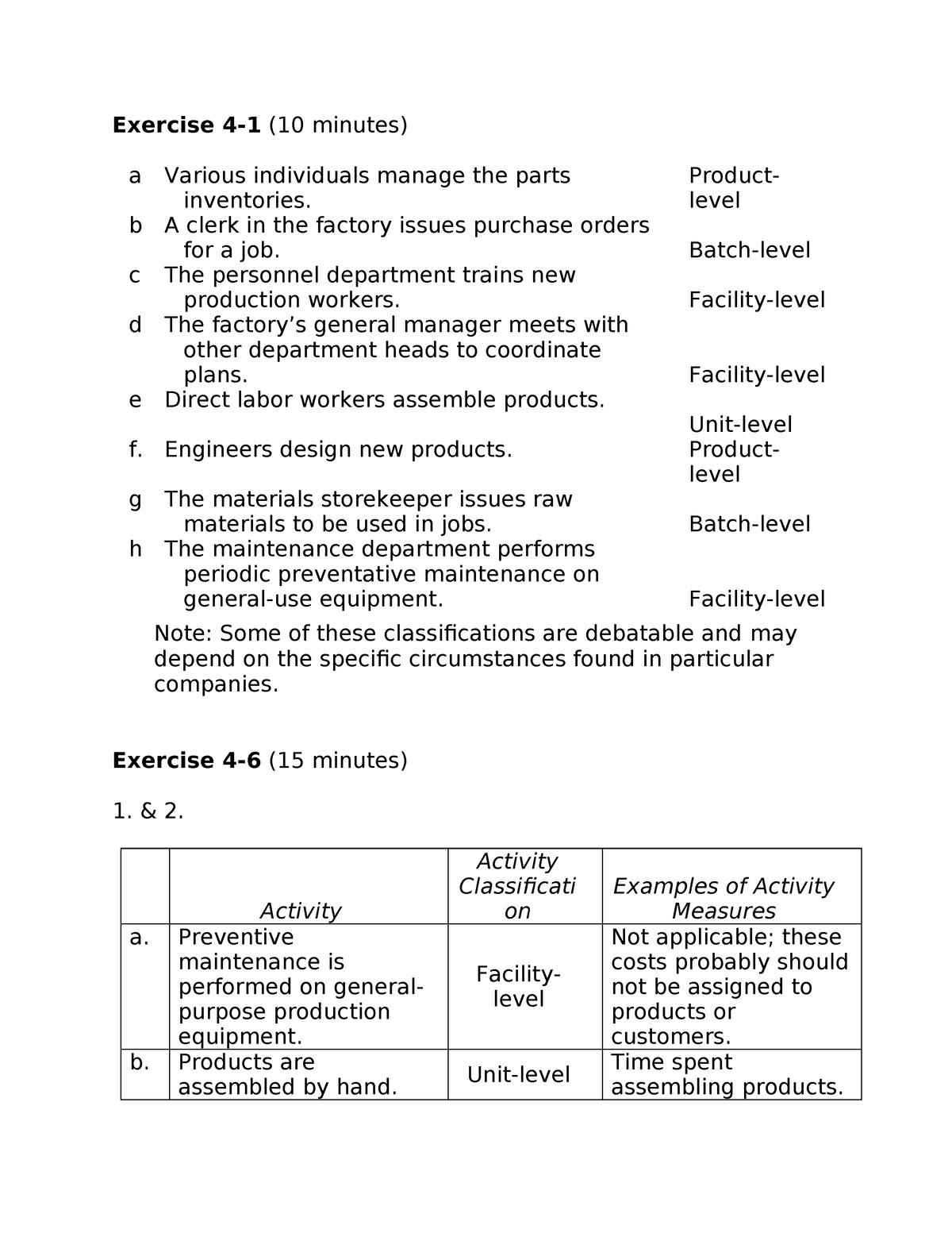 CB2101 202122 B Exercise & HW Solutions Ch4 - Exercise 4-1 (10 Minutes ...