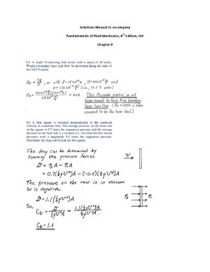 Chapter 5 Dimensional Analysis And Similarity - Fluid Mechanics, 8th ...