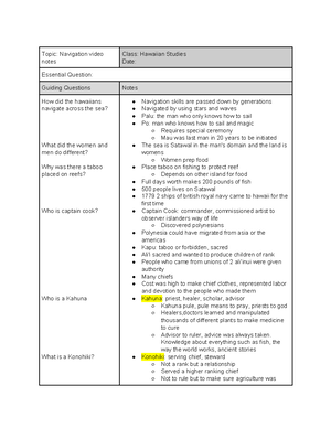 HWST 107 Exam 2 Study Guide - HWST 107: Exam 2 Study Guide EXAM REVIEW ...