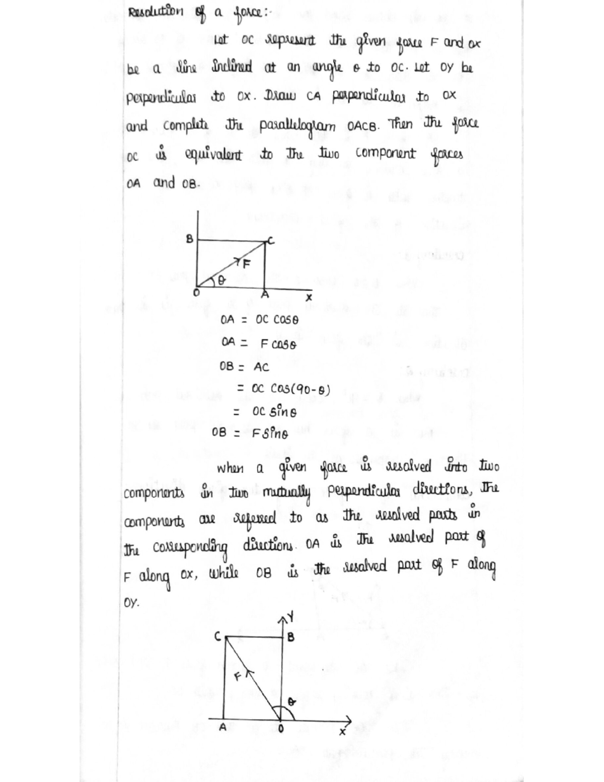 Resolution of forces - Quantum mechanics - Studocu