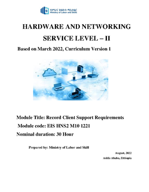 M08 Maintenance Procedure - Hardware and Networking Service Level-II ...
