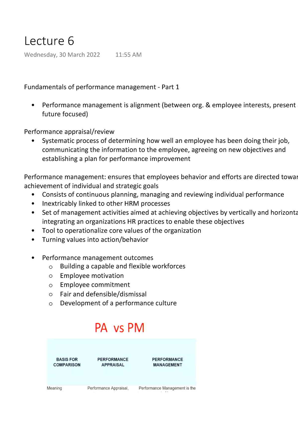 Lecture 6 - Fundamentals Of Performance Management - Part 1 Performance ...