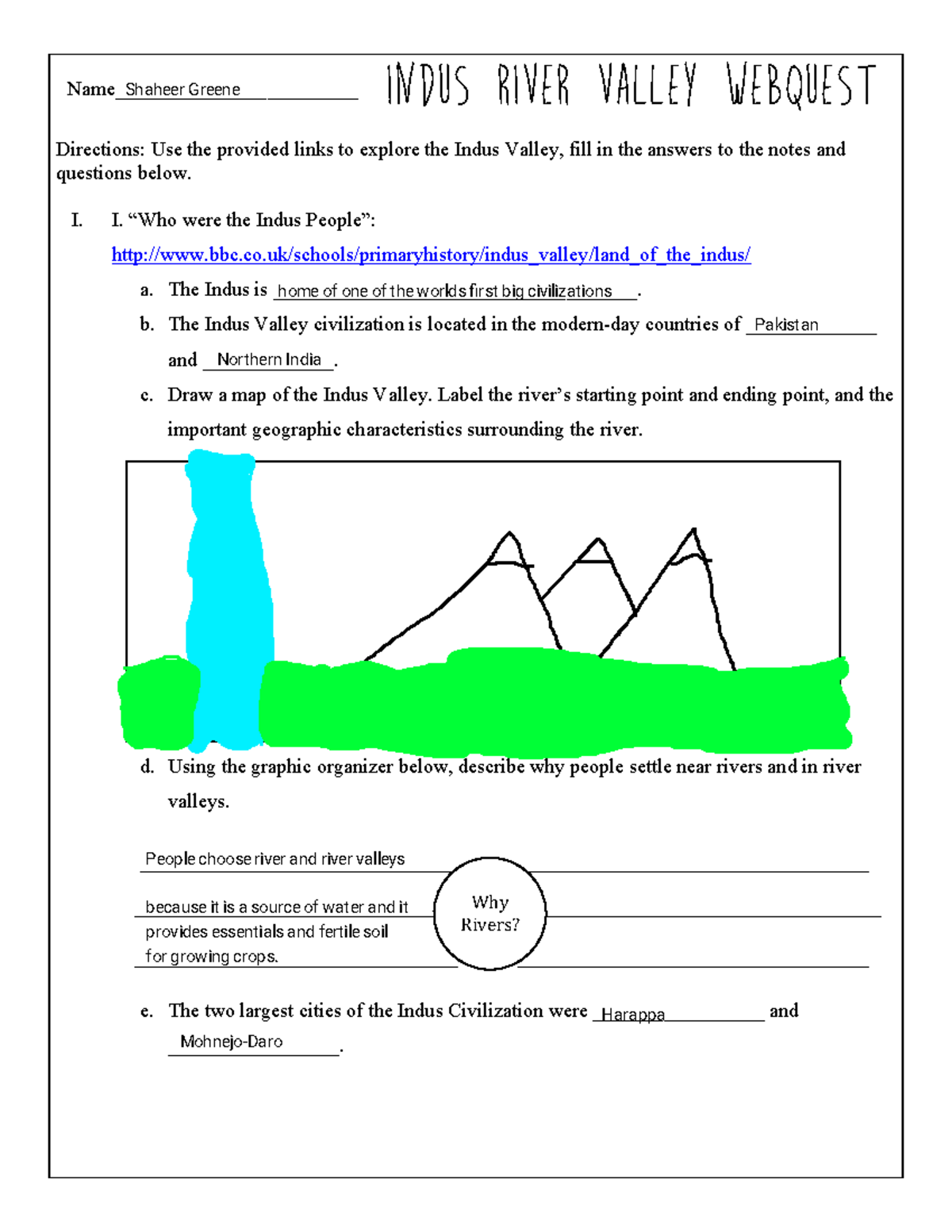 Ancient Indus Valley Webquest Answer Key