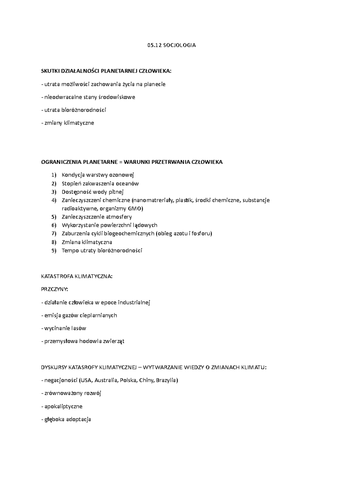 5.12 Socjologia - notatki z wykładu - 05 SOCJOLOGIA SKUTKI DZIAŁALNOŚCI
