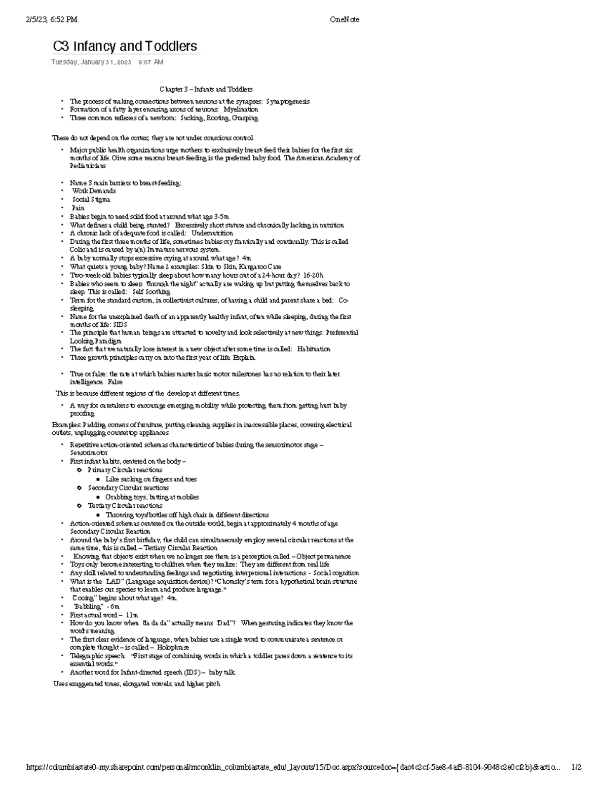 C3 Notes - 2/5/23, 6:52 PM OneNote - Studocu