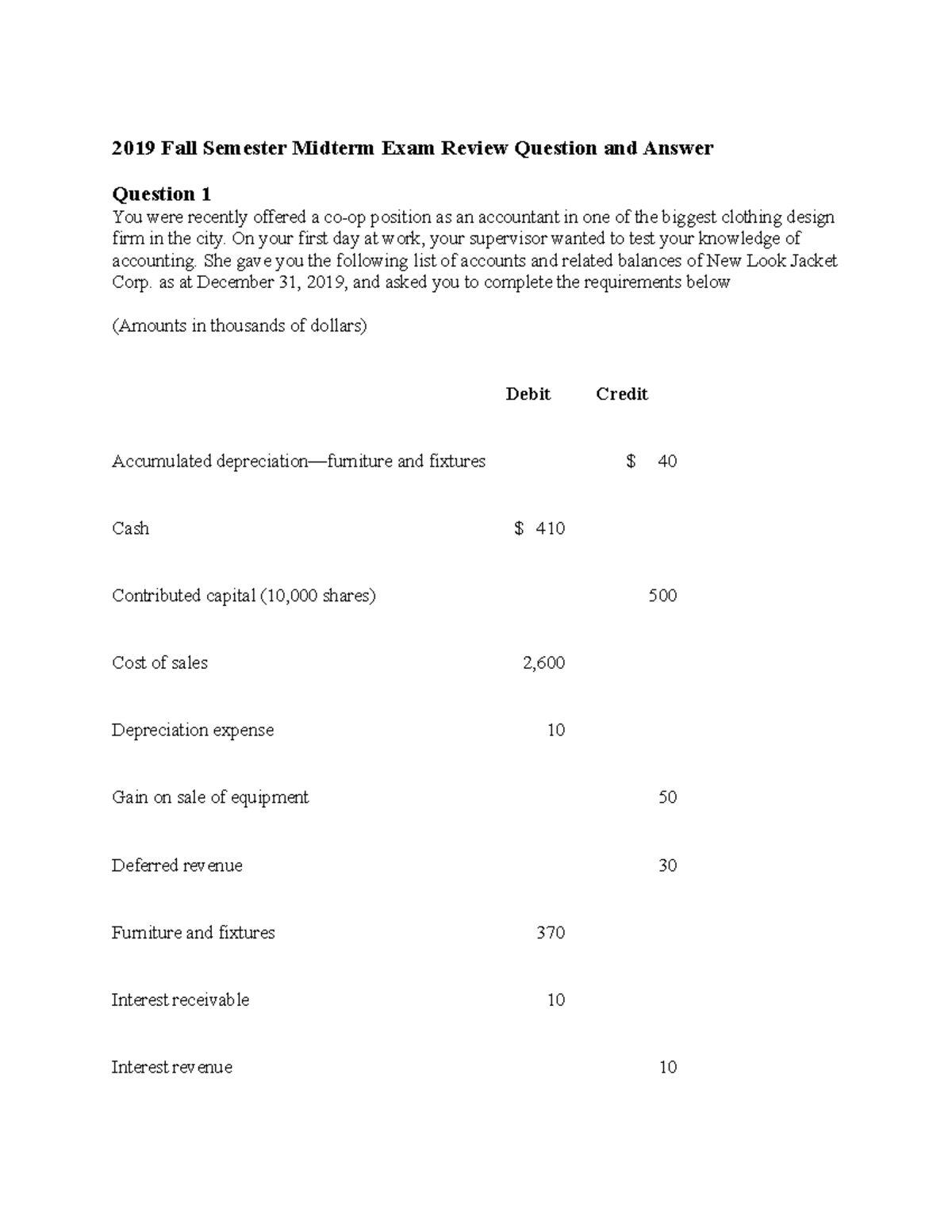 Midterm Review Questions - 2019 Fall Semester Midterm Exam Review ...