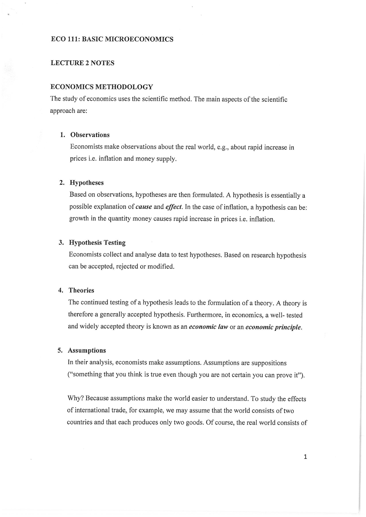 ECO 111 Lecture 2 Notes - Study Hard Fd Is Real - Basic Microeconomics ...