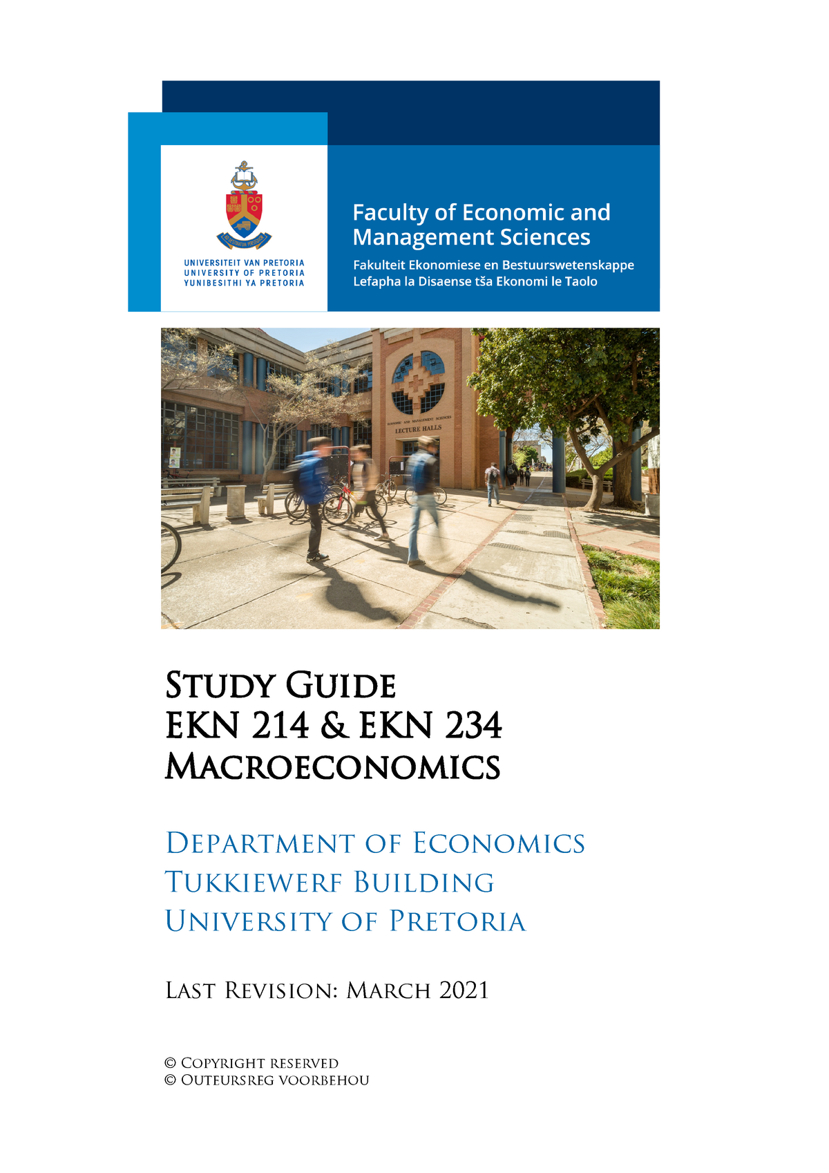 EKN214 Study Guide 2021 - EKN 214 - UP - Studocu