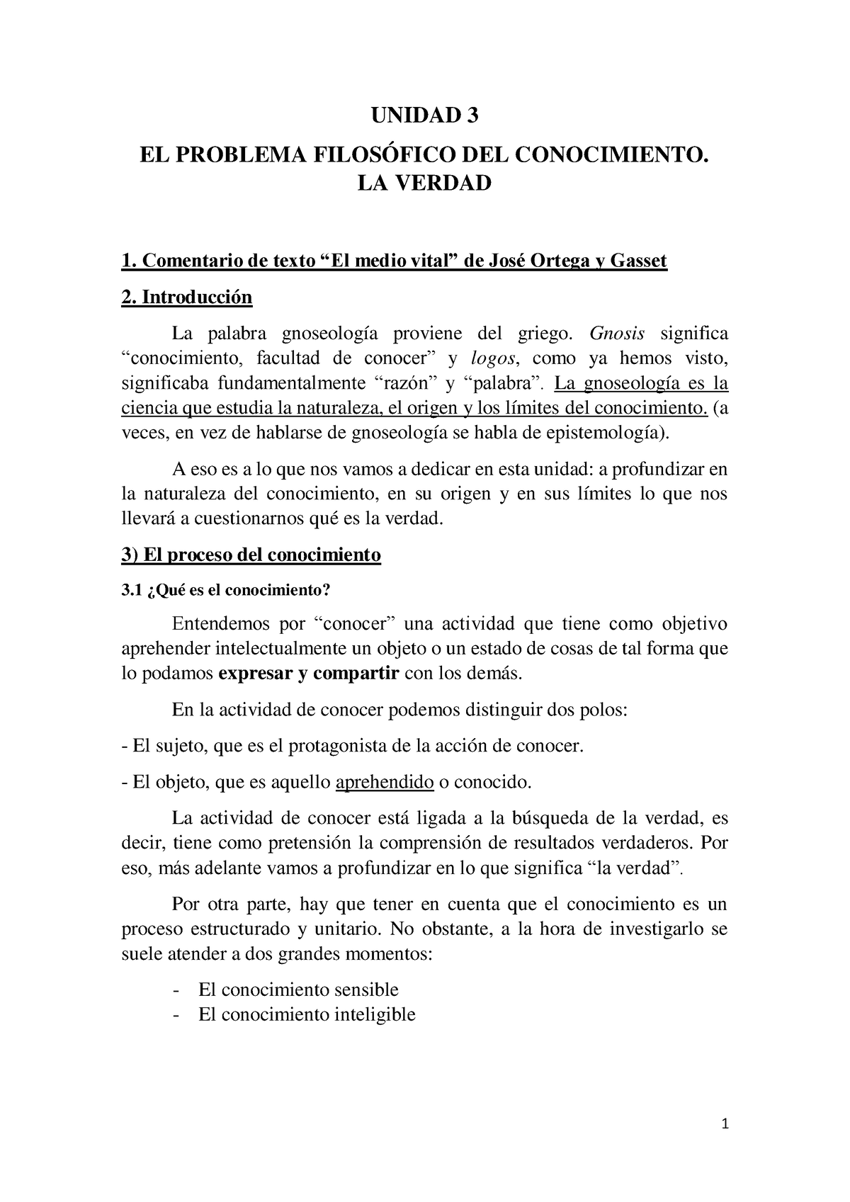 Unidad El Problema Filos Fico Del Conocimiento La Verdad Unidad El Problema Filos Fico