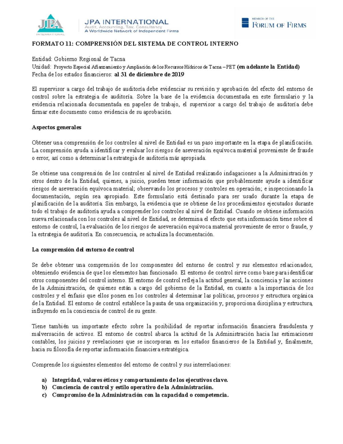Anexo 07 - SISTEMA - FORMATO 11: COMPRENSIÓN DEL SISTEMA DE CONTROL ...