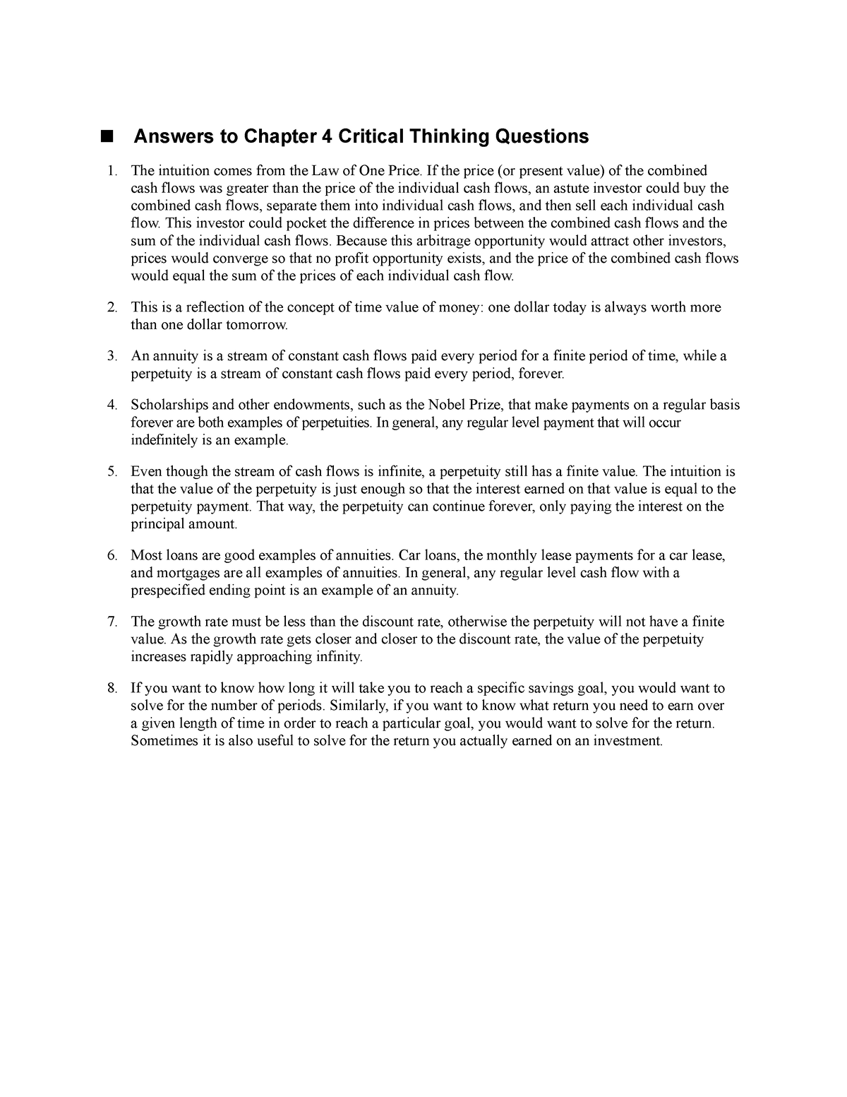 critical thinking questions chapter 4