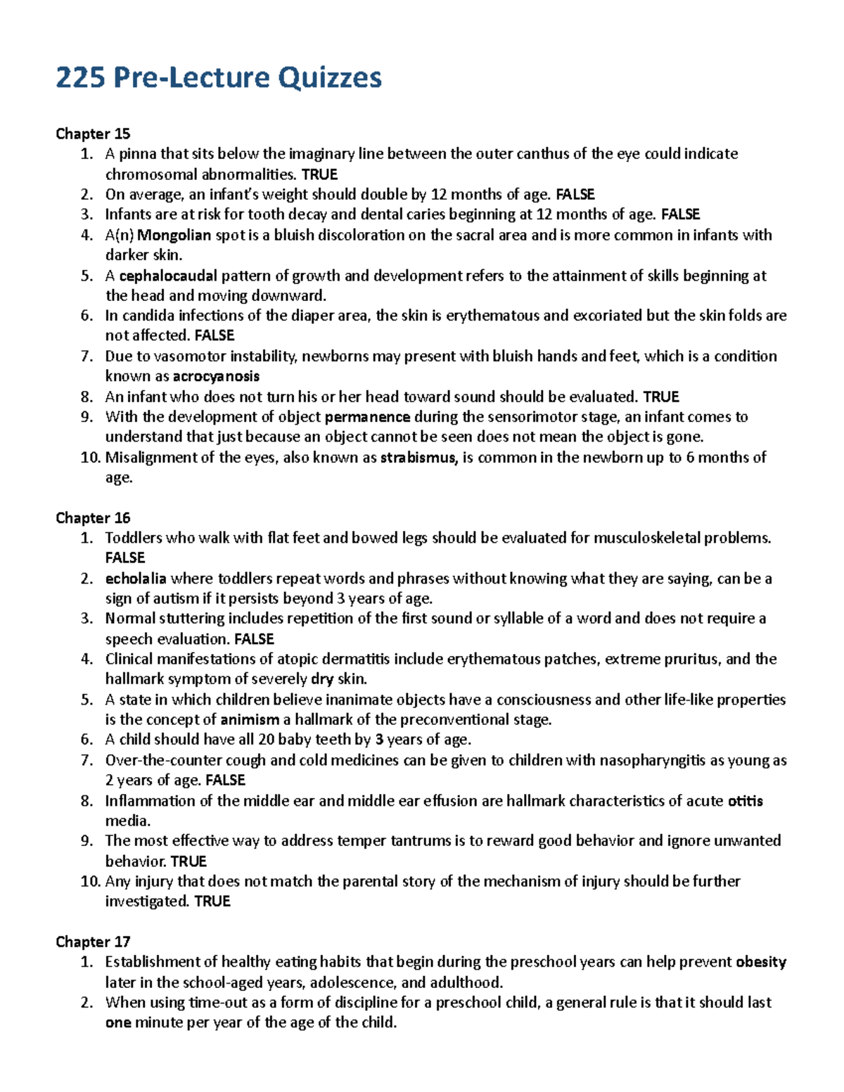 225 Pre-Lecture Chapter Quiz Answers - 225 Pre-Lecture Quizzes Chapter ...