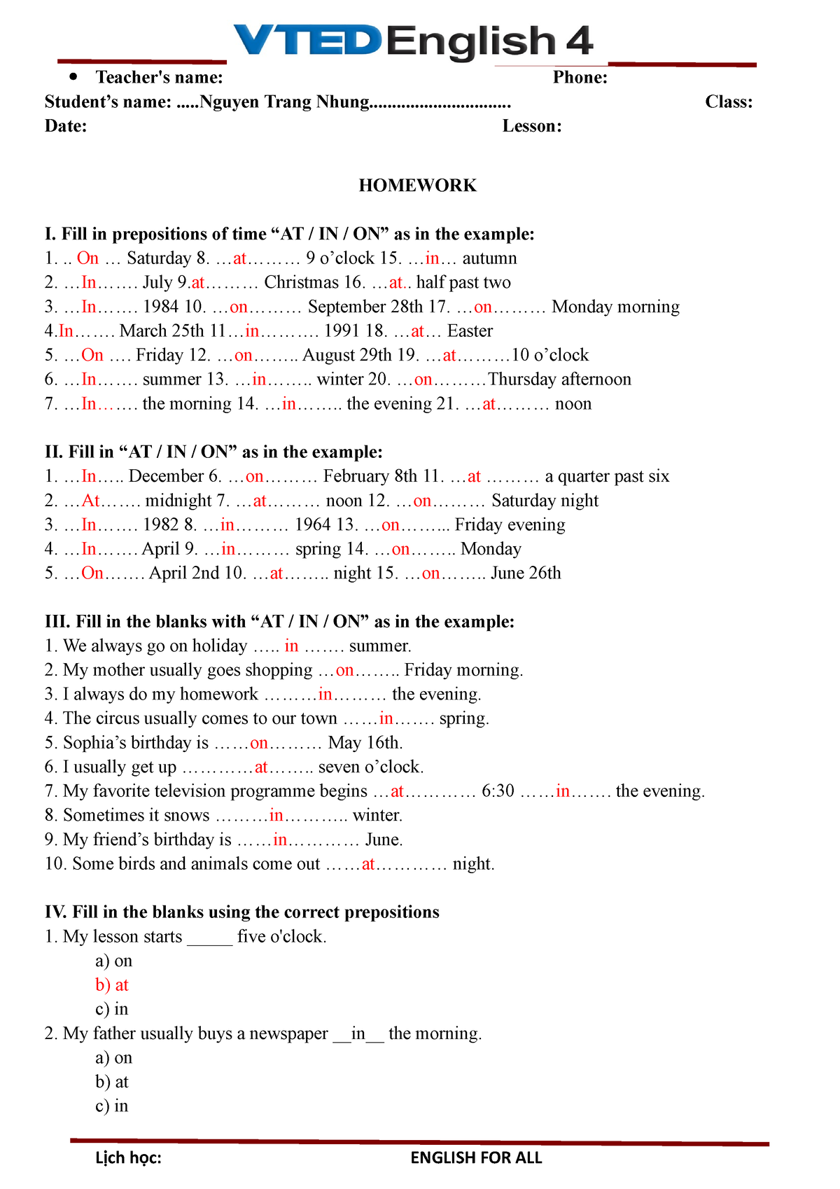 lesson 8 homework 2.1 answer key