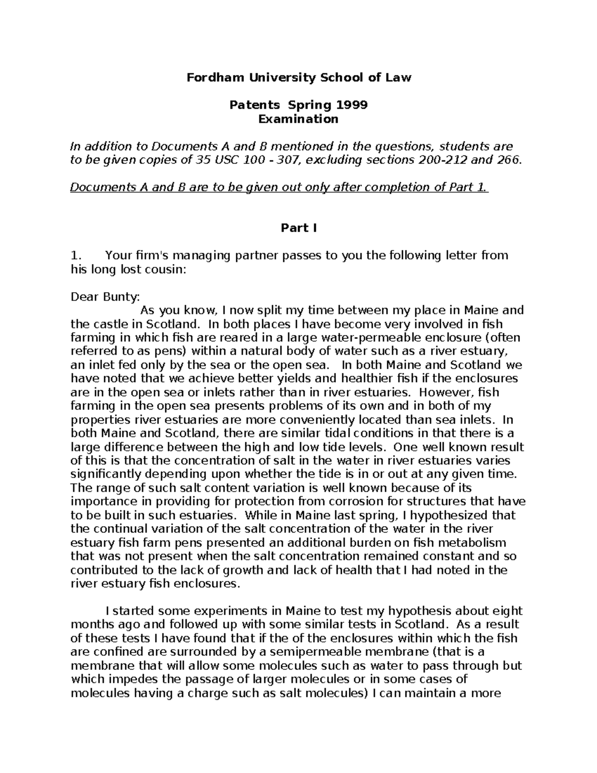 fordham-1999-exam-closed-book-fordham-university-school-of-law