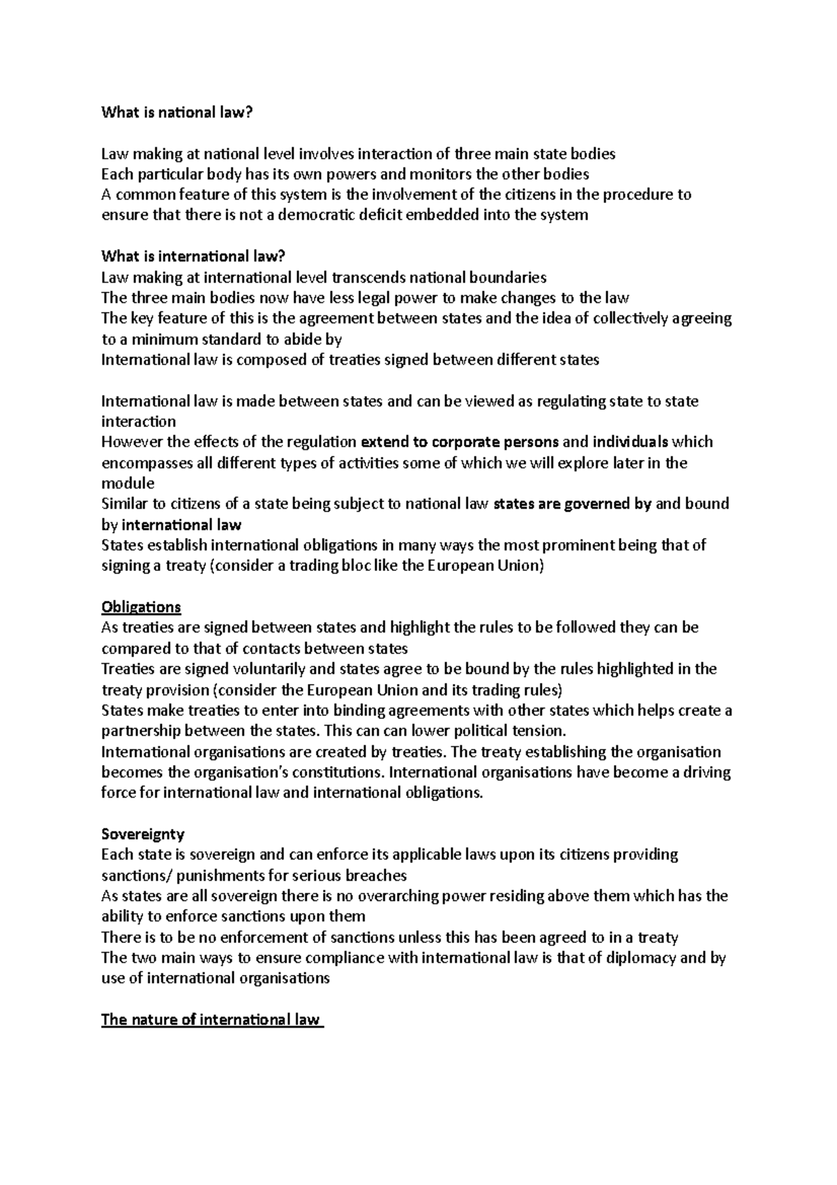 What is national law What is national law? Law making at national