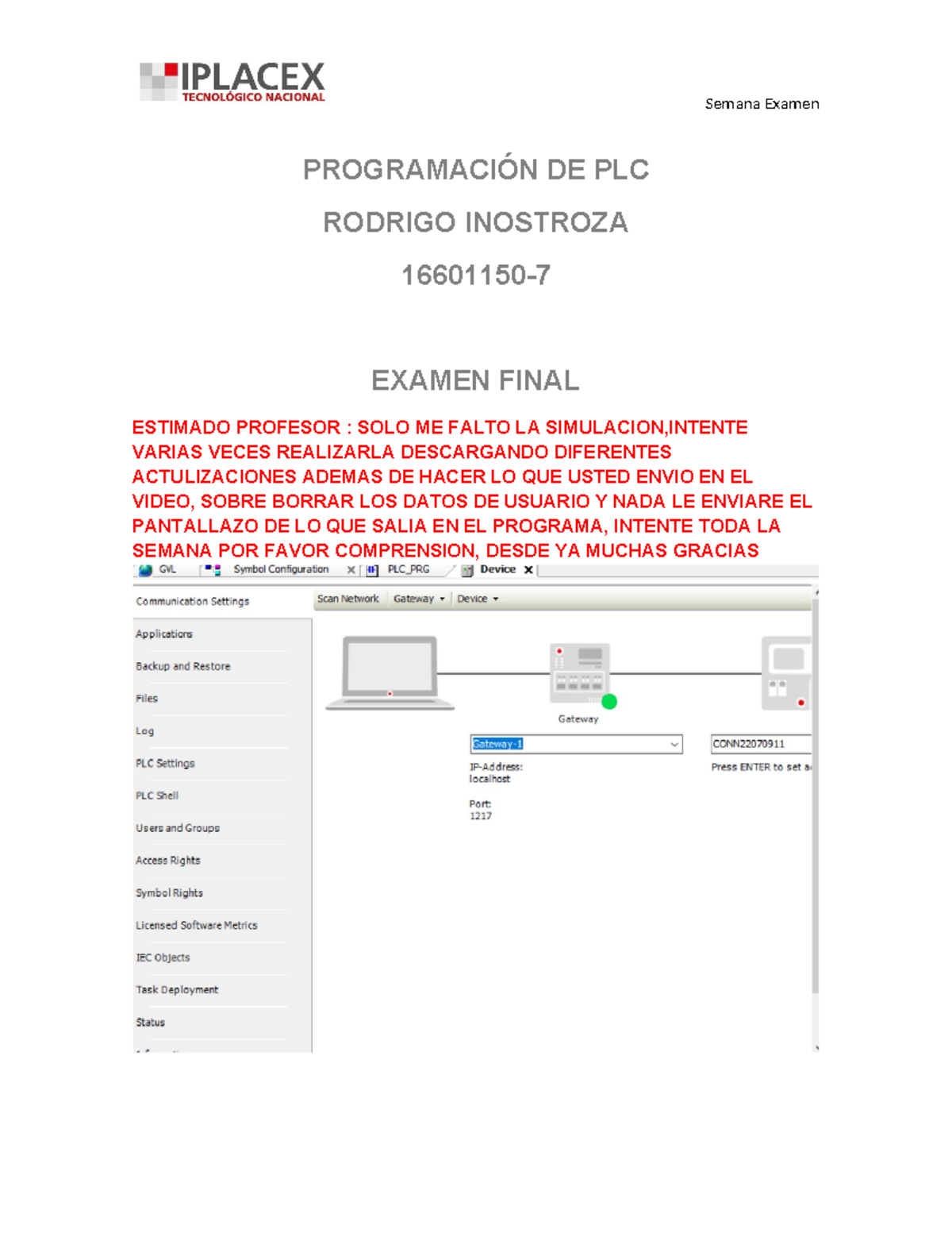 Examen Final Plc Rodrigo Inostroza Programación De Plc Rodrigo