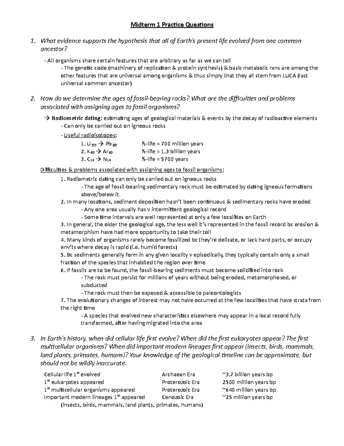 Midterm 1 Practice Questions - Midterm 1 Practice Questions 1. What ...