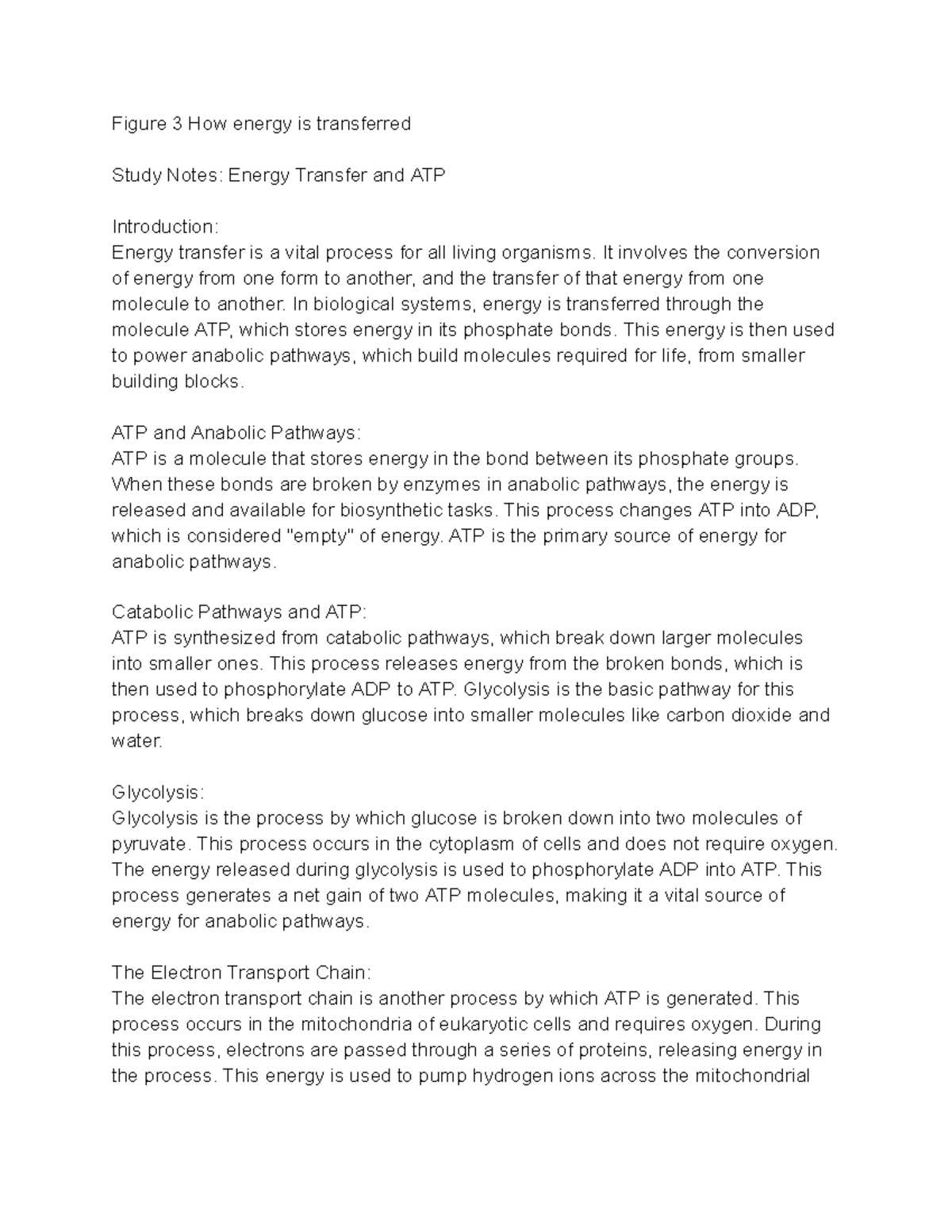 Figure 3 How energy is transferred Figure 3 How energy is transferred