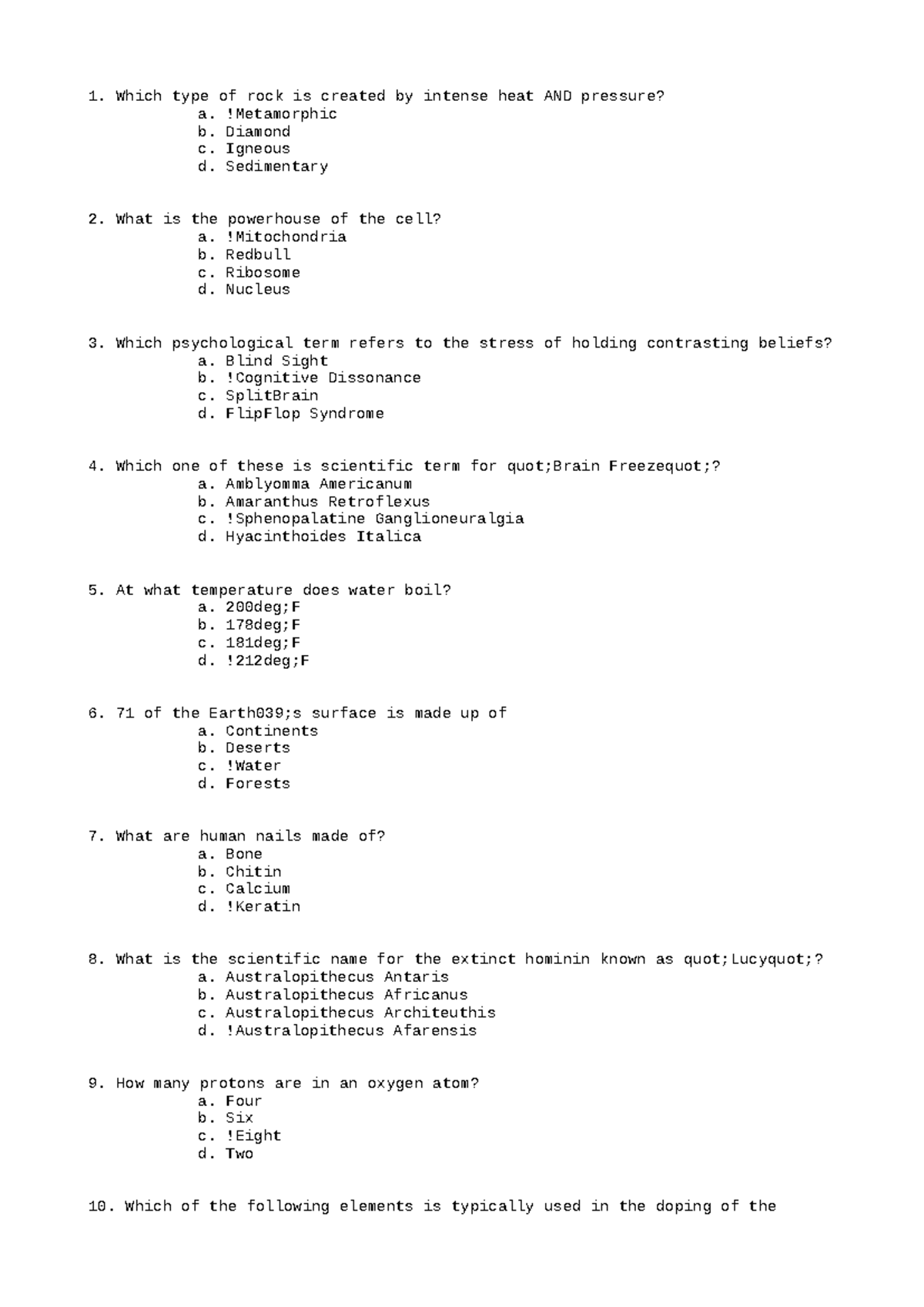 ACC106 Summary Fall 2019 1 - Which type of rock is created by intense ...