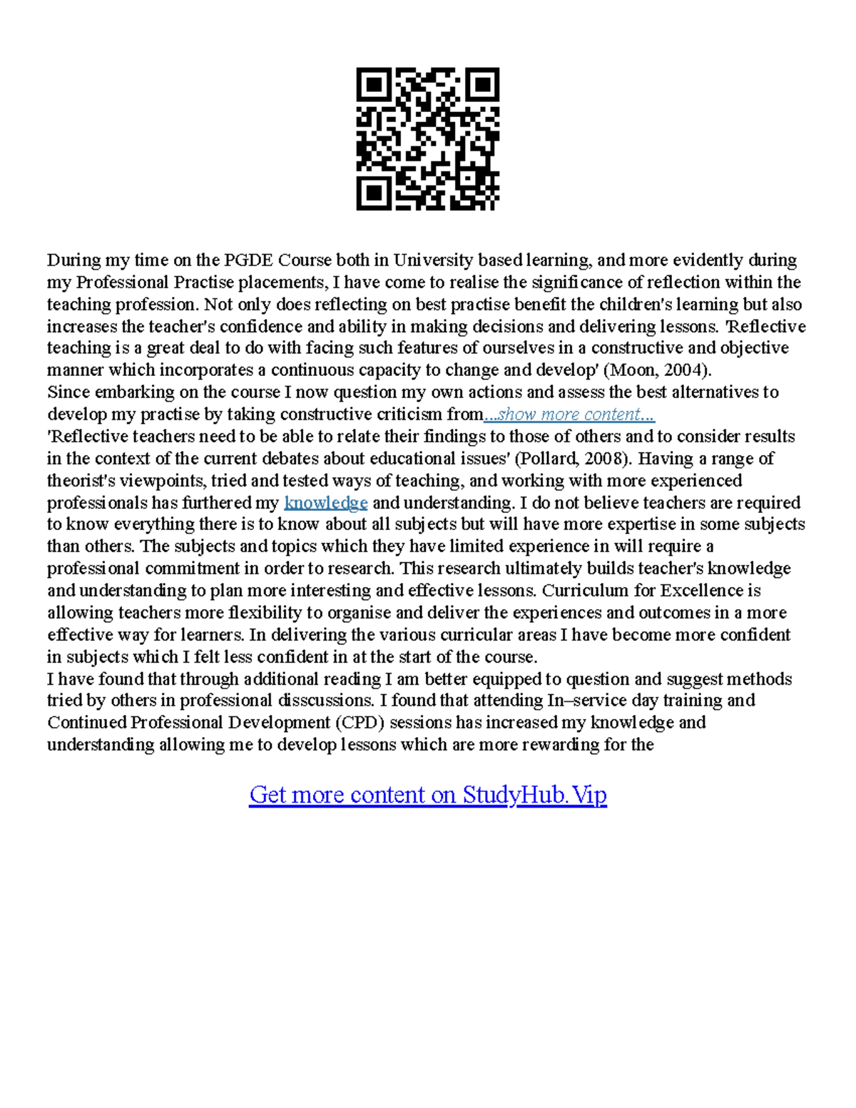 Essays On Teaching - During my time on the PGDE Course both in ...