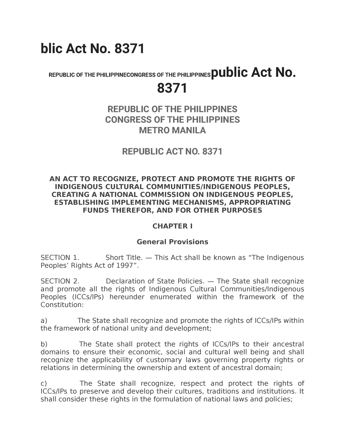 republic-act-no-8371-blic-act-no-8371-republic-of-the