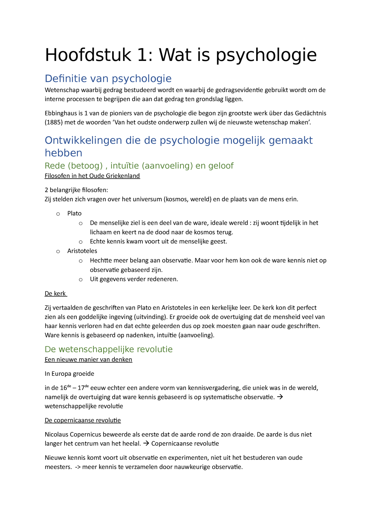 Hoofdstuk 1 Hoofdstuk 1 Wat Is Psychologie Definitie Van Psychologie Wetenschap Waarbij 