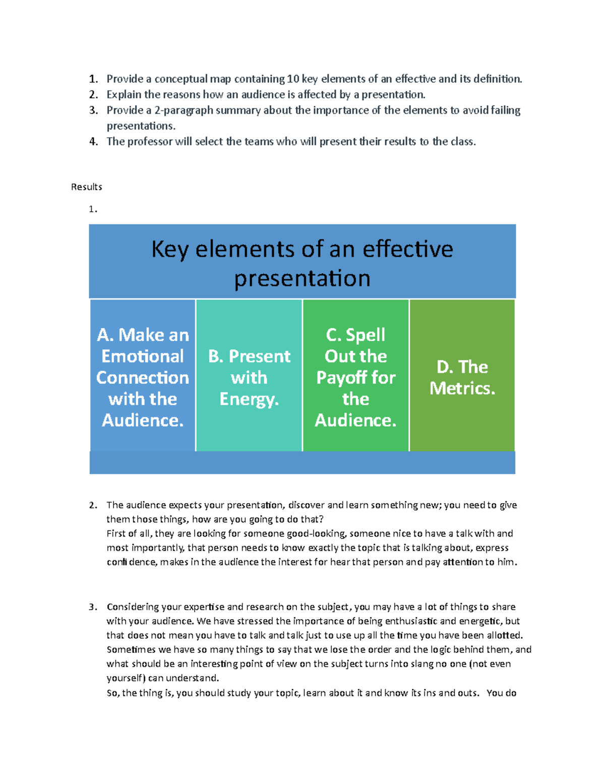 the features of an effective presentation