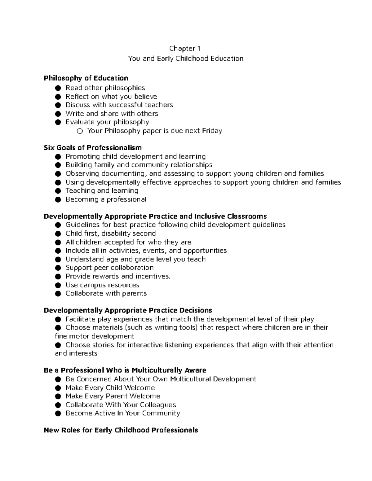 Ch. 1 Intro To Early Childhood Education - Chapter 1 You And Early ...