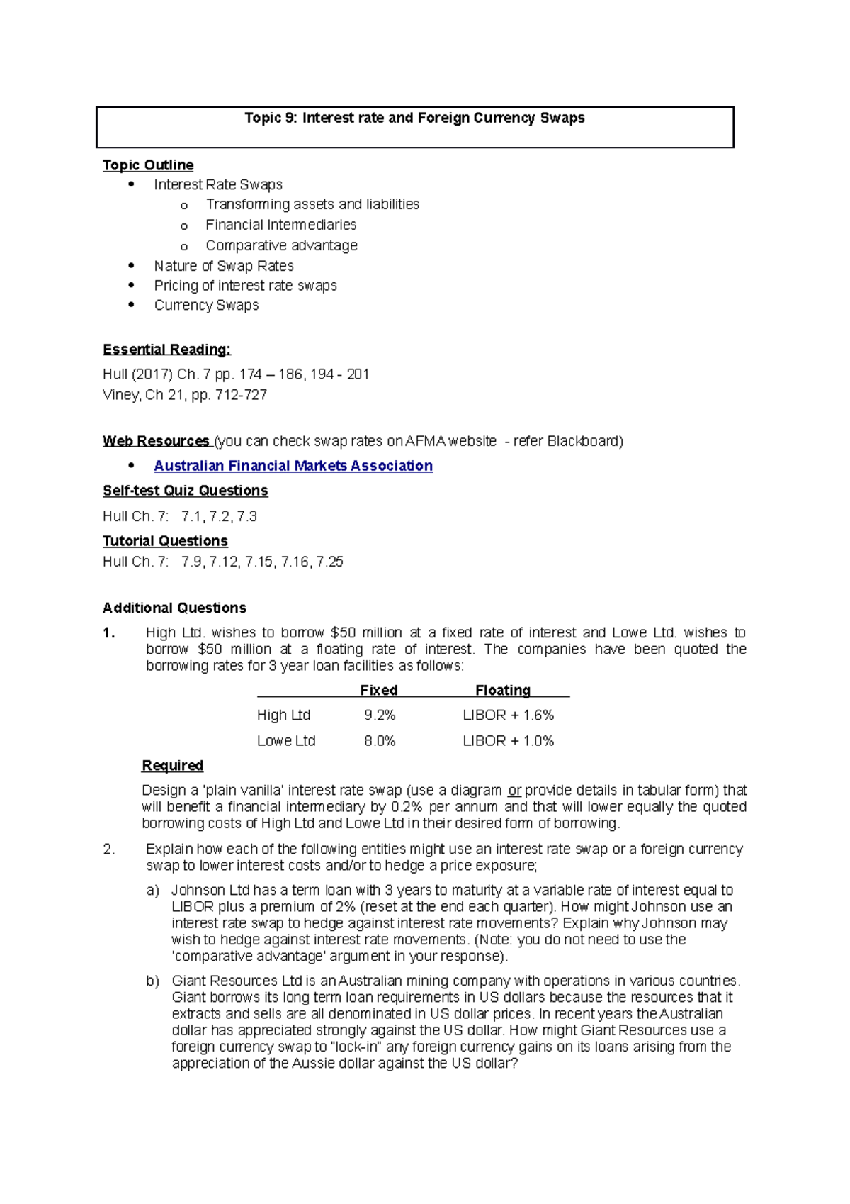 topic-9-tutorial-questions-topic-9-interest-rate-and-foreign