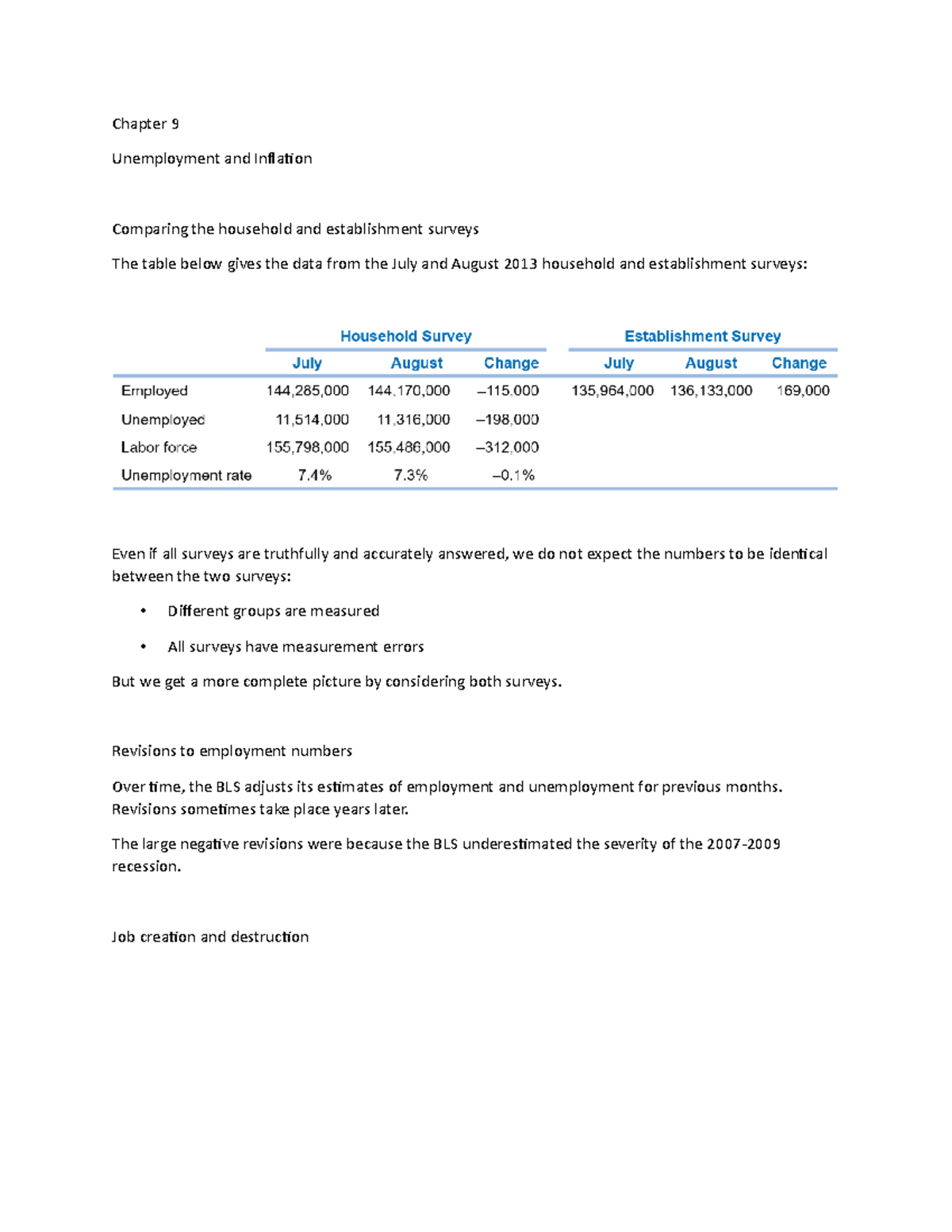 Chapter 9 Lecture Notes 3 - Chapter 9 Unemployment and Inflation ...