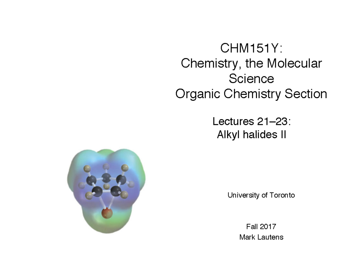 151 2017 L21 23 Afterclass - CHM151Y: Chemistry, The Molecular Science ...