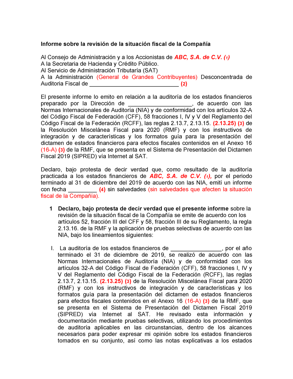 Informe Fiscal Es Un Trabajo De Grave Informe Sobre La Revisi N De