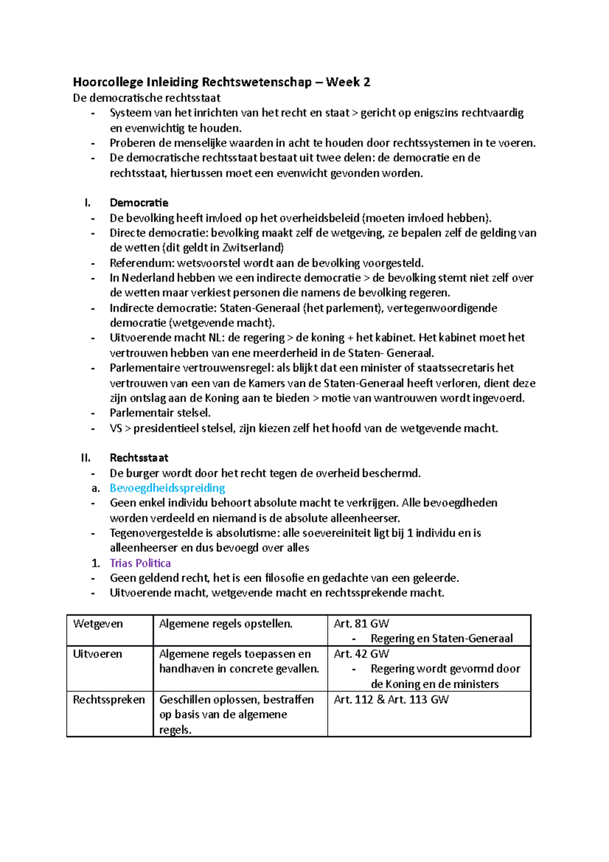 Hc Inleiding Rechtswetenschap Week 2 - Hoorcollege Inleiding ...