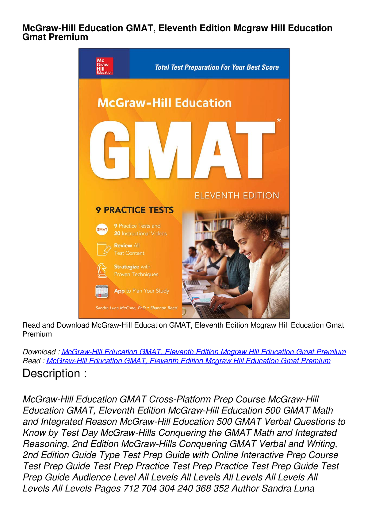 McGraw-Hills Conquering the GMAT Math and Integrated Reasoning, 2nd Edition