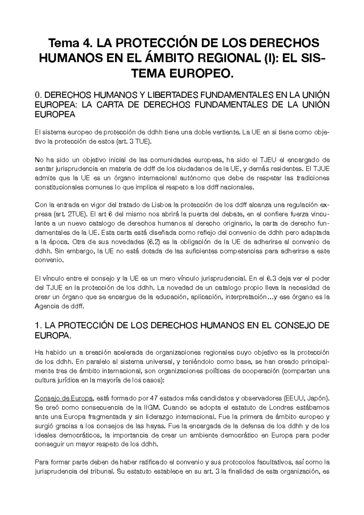 Lección 4 - Tema 4. LA PROTECCIÓN DE LOS DERECHOS HUMANOS EN EL ÁMBITO ...