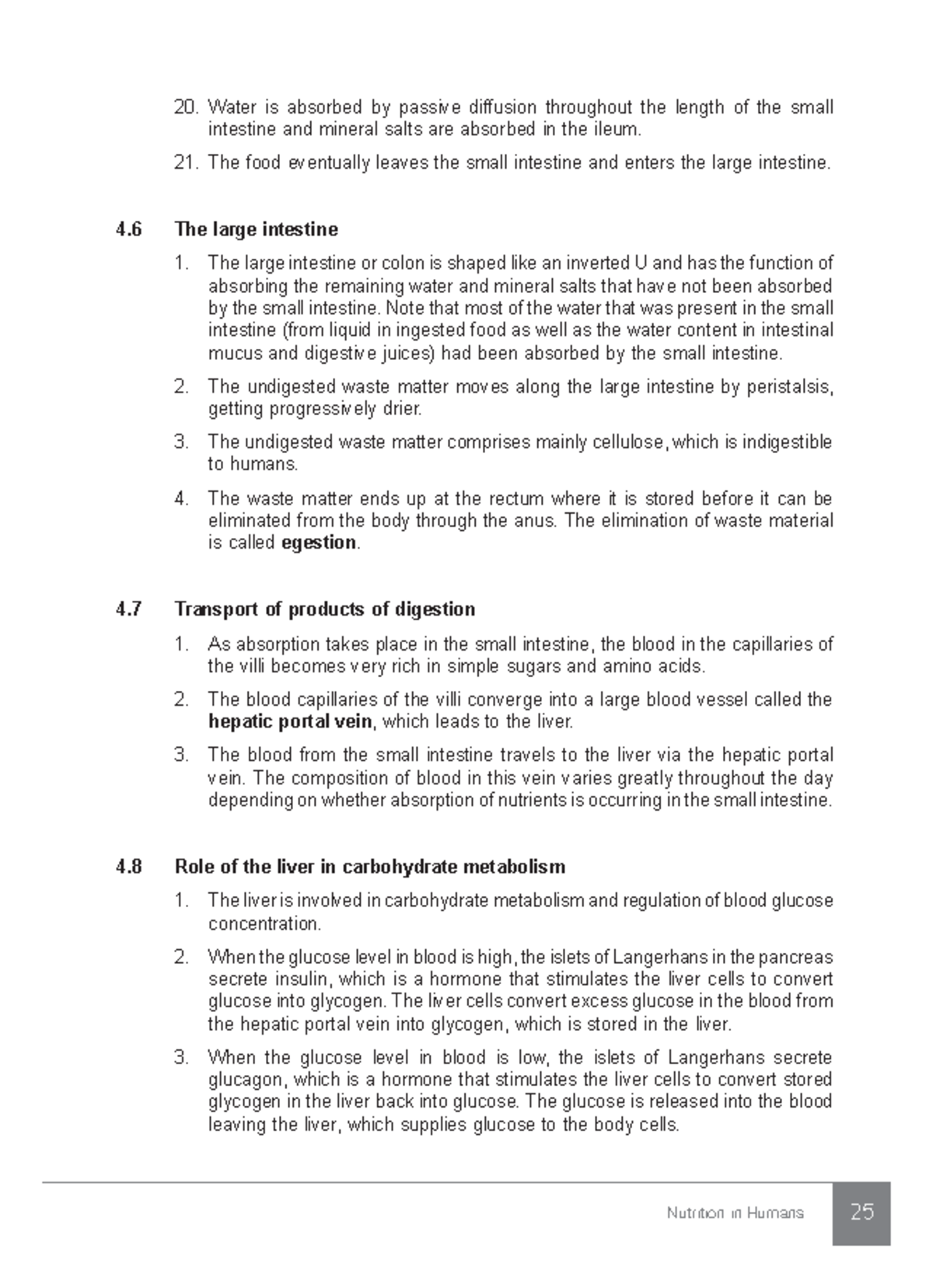 31 hello Nutrition in Humans 25 Water is absorbed by passive