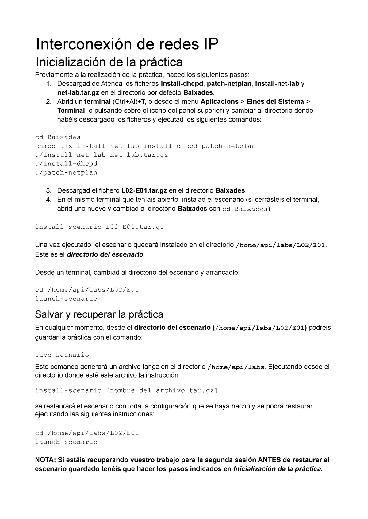 Práctica 2 Interconexión De Redes Ip Interconexión De Redes Ip Inicialización De La Práctica 2678