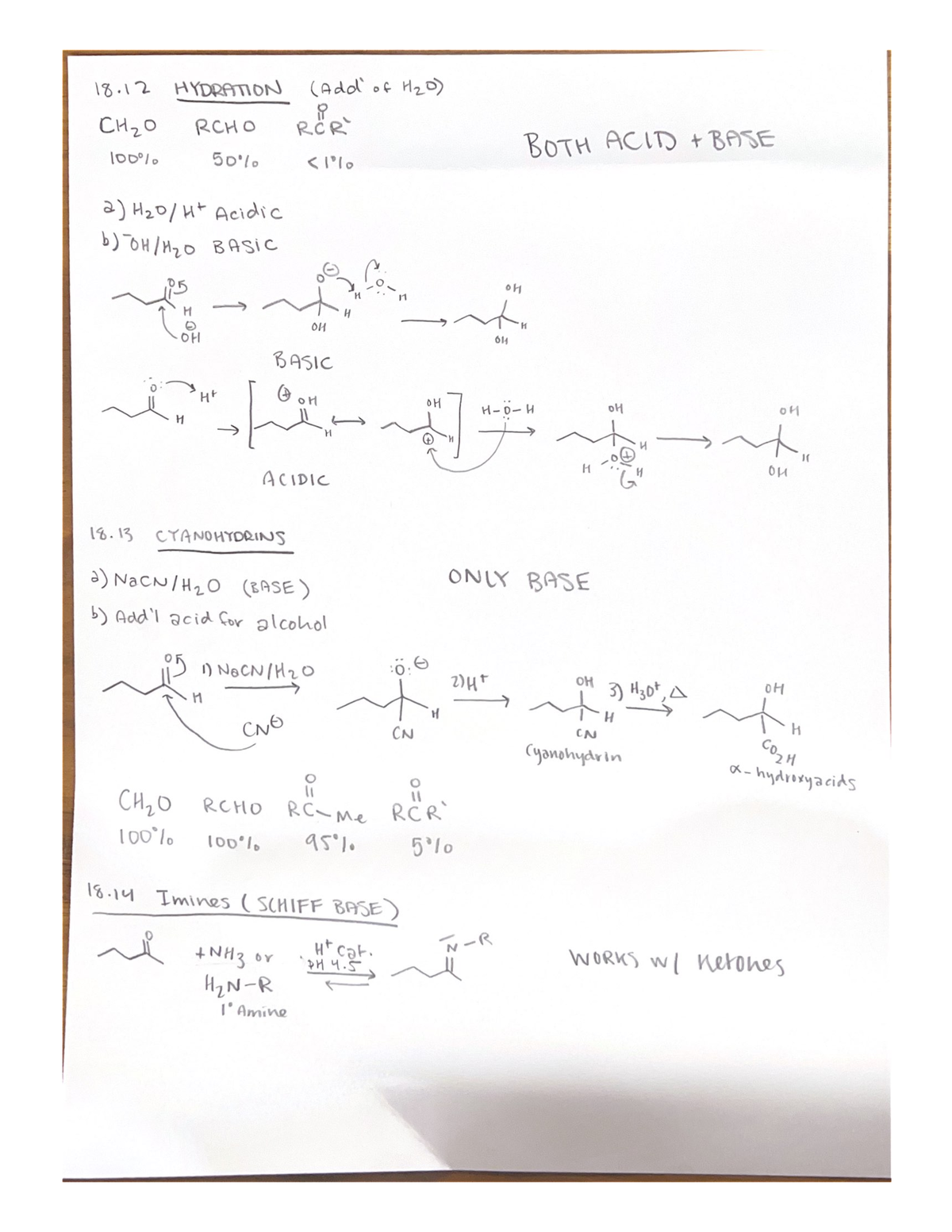 Chapter 18 Aldehyde And Ketone Reactions - CHEM 302 - Studocu