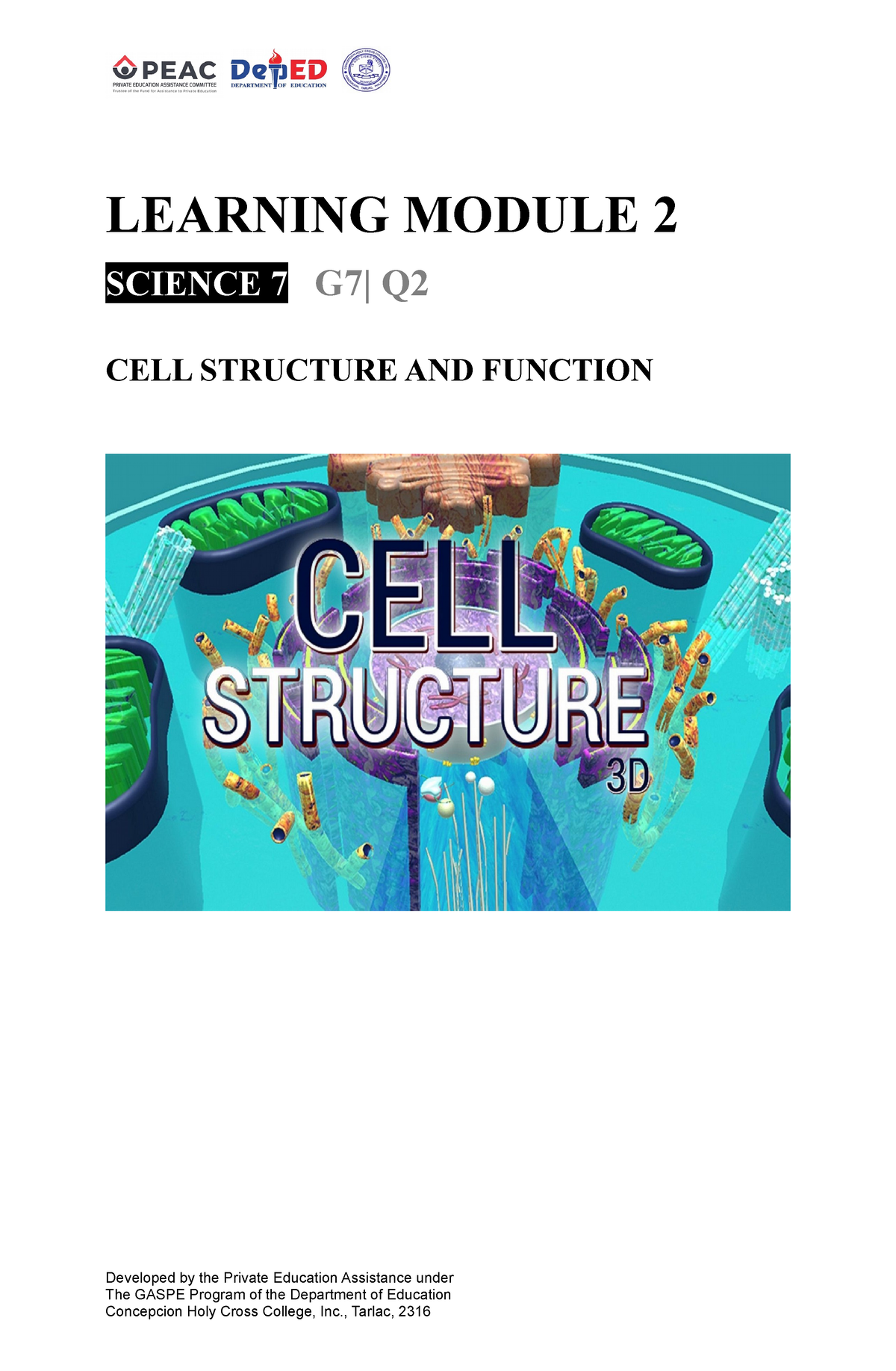 Science 7 Module 1 Q2   Lecture   LEARNING MODULE 2 SCIENCE 7 G7| Q