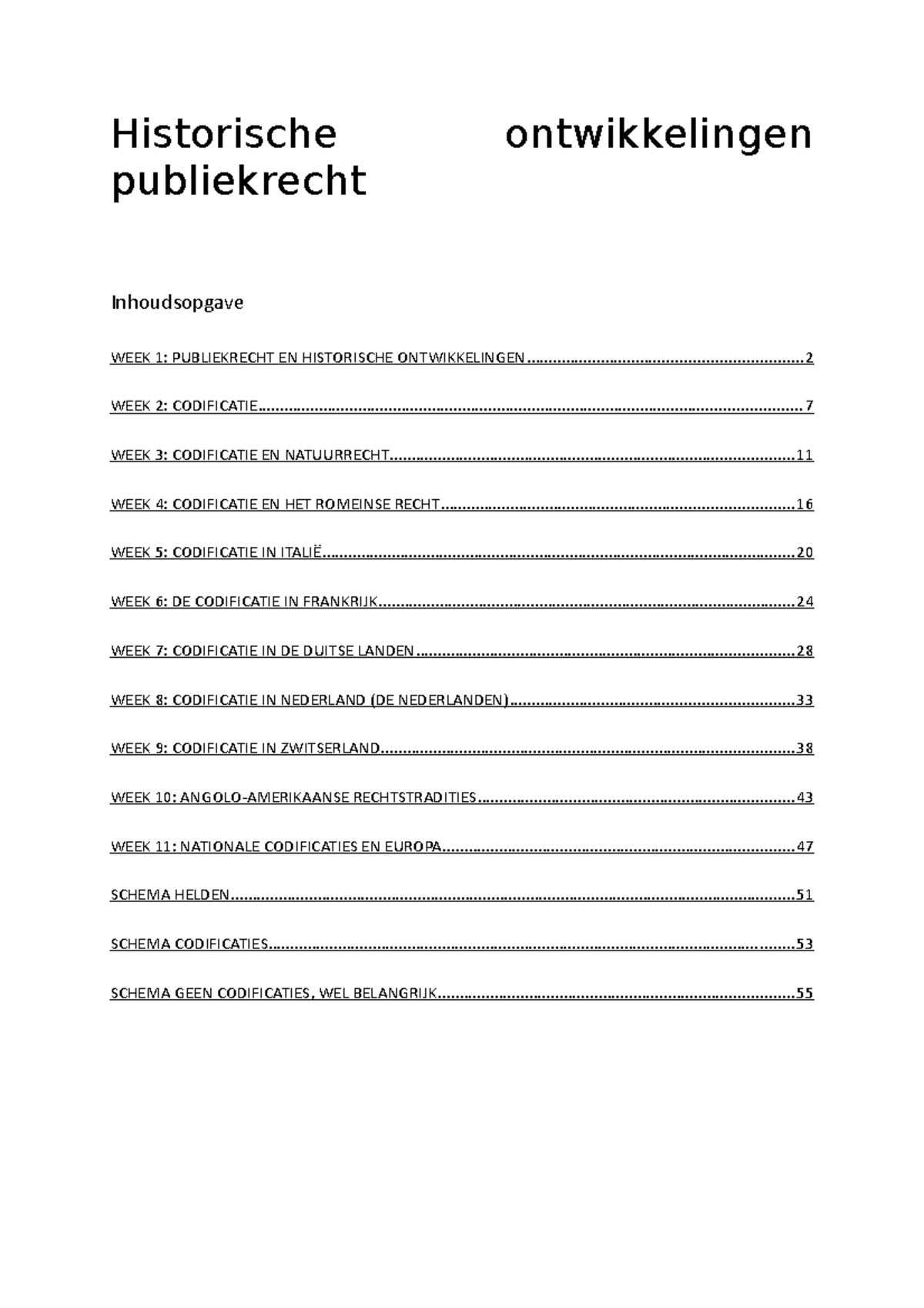 Samenvatting Hop Historische Ontwikkelingen Publiekrecht Week 1