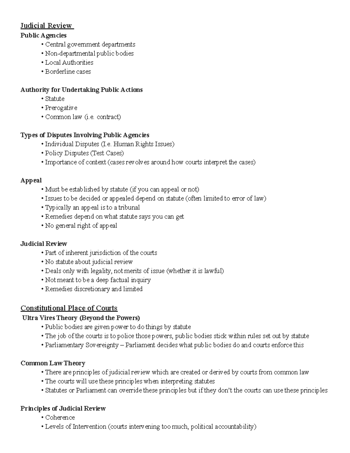 Judicial Review - Judicial Review Public Agencies Central government ...