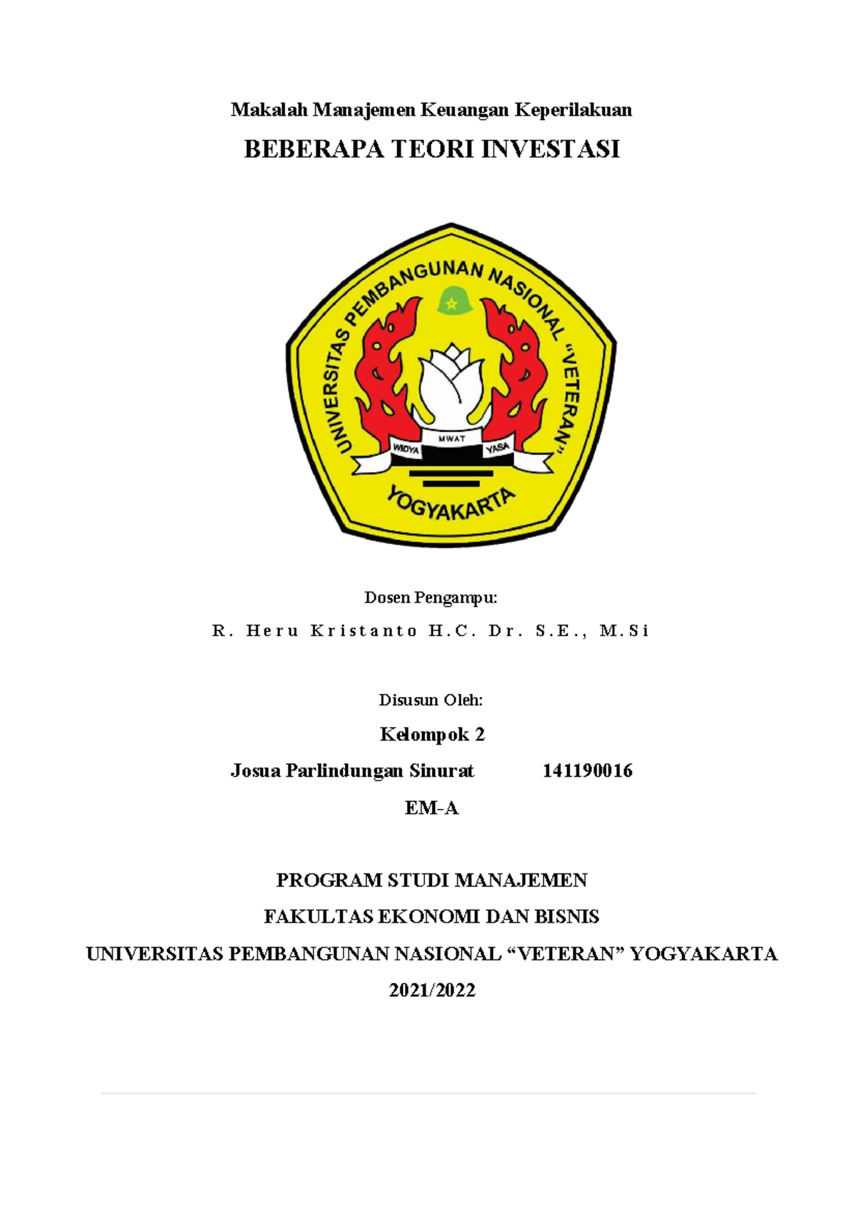Makalah MKEU Keperilakuan EM A 2 - Makalah Manajemen Keuangan ...